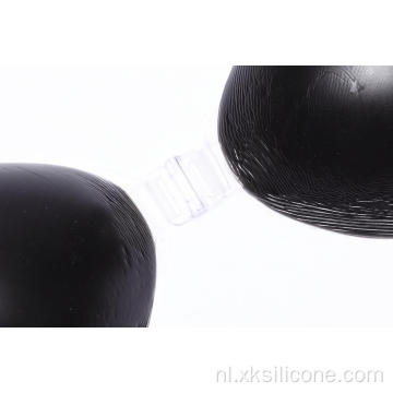 Zwarte onzichtbare zelfklevende pushu-up siliconen BH